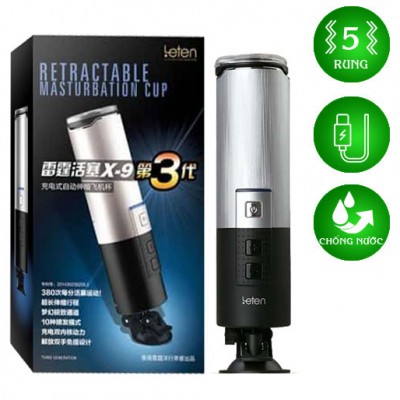 Máy thủ dâm tự động bú mút gắn tường 120 độ Leten X9 có 5 chế độ rung thụt tự động