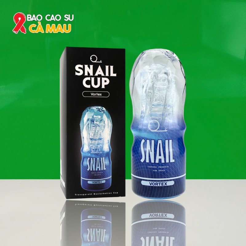 Snail Cup Xanh – Cốc Tự Sướng Cầm Tay Trong Suốt Cho Nam Tại Bao Cao Su Cà Mau