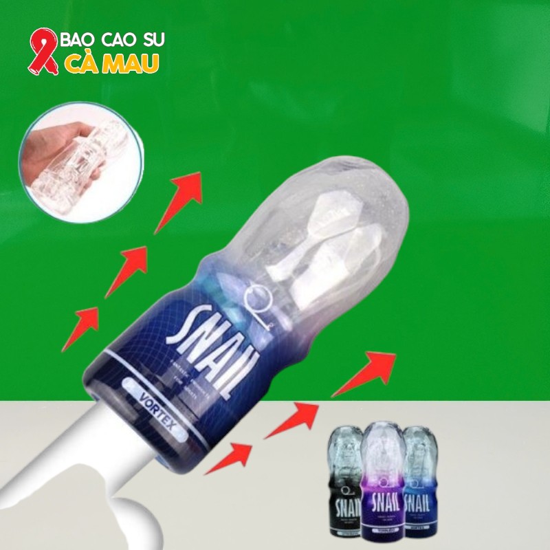 Snail Cup Xanh – Cốc Tự Sướng Cầm Tay Trong Suốt Cho Nam Tại Bao Cao Su Cà Mau