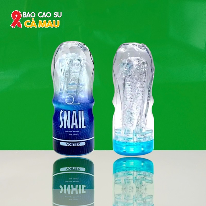 Snail Cup Xanh – Cốc Tự Sướng Cầm Tay Trong Suốt Cho Nam Tại Bao Cao Su Cà Mau