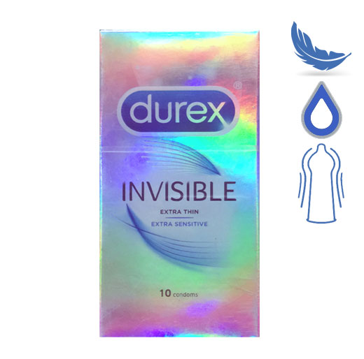 Bao cao su Durex Invisible siêu mỏng của Durex mang lại cảm giác chân thật nhất hộp 10 cái