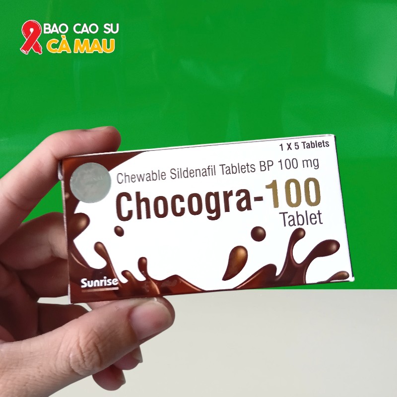 Chocogra Chewable 100mg – Kẹo Nhai Cường Dương Vị Sô Cô La Chính Hãng Tại Bao Cao Su Cà Mau