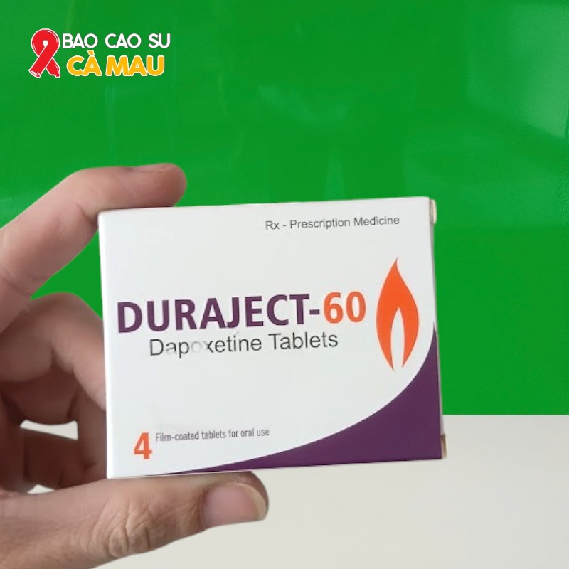 Duraject 60mg Ấn Độ kéo dài thời gian – chống xuất tinh sớm cho nam hộp 4 viên | tại Bao Cao Su Cà Mau