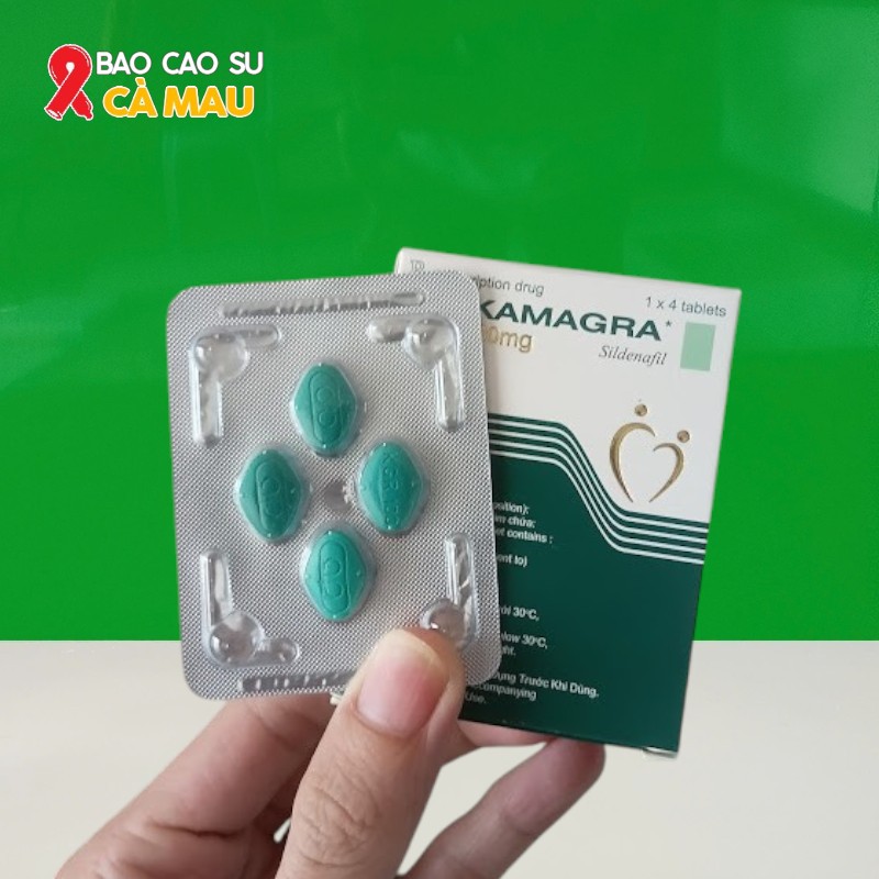 Kamagra 100mg Cường Dương Của Ấn Độ Hộp 4 Viên | Tại Bao Cao Su Cà Mau