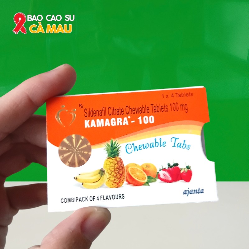 Kamagra Chewable Tablets 100mg – Kẹo Nhai Cường Dương Vị Trái Cây | Tại Bao Cao Su Cà Mau
