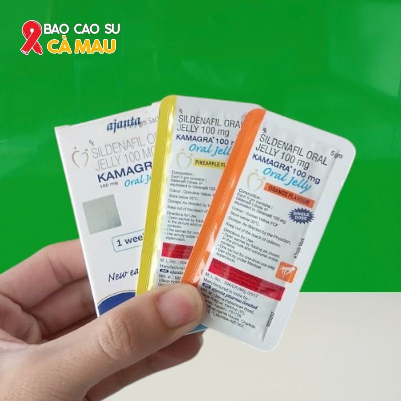 Kamagra Oral Jelly 100mg Của Ấn Độ – Thạch Tăng Sinh Lý Nam Hộp 7 Gói | Tại Bao Cao Su Cà Mau