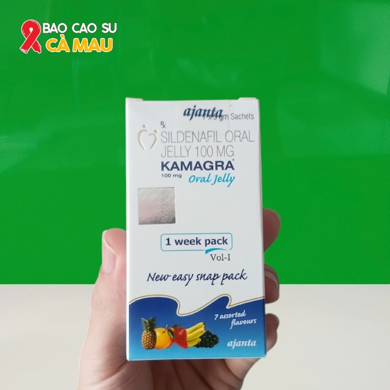 Kamagra Oral Jelly 100mg Của Ấn Độ – Thạch Tăng Sinh Lý Nam Hộp 7 Gói | Tại Bao Cao Su Cà Mau