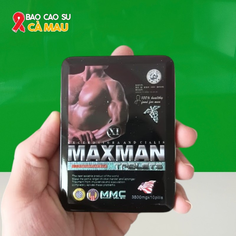 Maxman Tablets 3800mg Hộp 10 Viên – Tăng Cường Sinh Lý Nam Tại | Bao Cao Su Cà Mau
