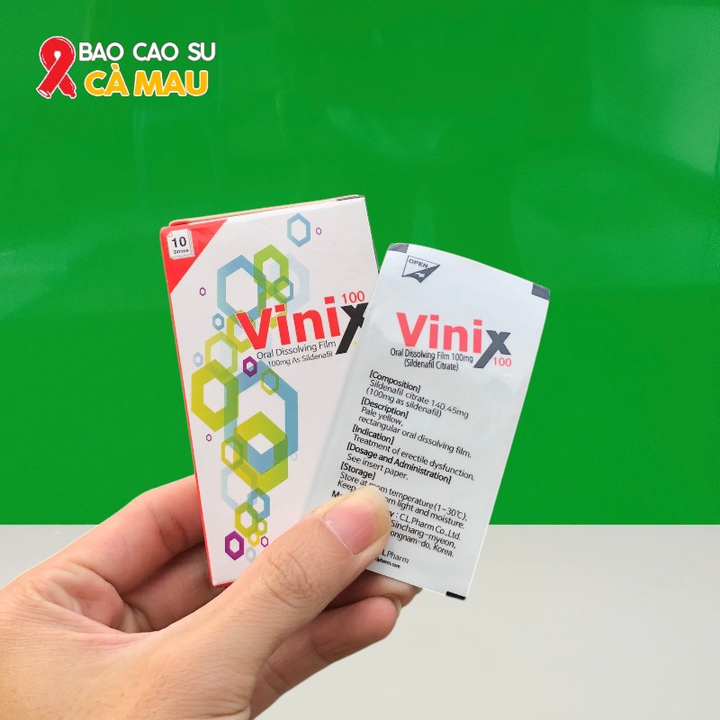 Tem Ngậm Cường Dương Vinix 100 Hàn Quốc Chính Hãng | Tại Bao Cao Su Cà Mau