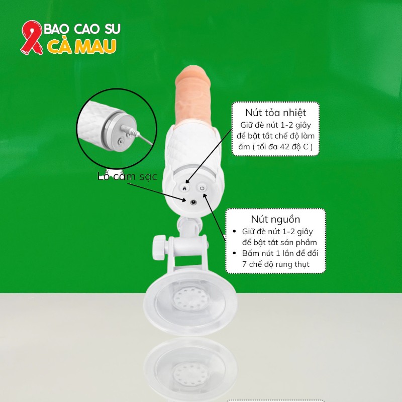 Dương Vật Giả Diamond Hít Tường Rung Thụt Phát Nhiệt – Điều Khiển Từ Xa Tại Bao Cao Su Cà Mau