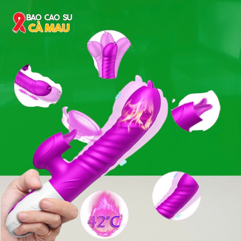 Dương Vật Giả FOX – Rung Liếm Thụt – Phát Nhiệt Ấm Nóng Cao Cấp Tại Bao Cao Su Cà Mau