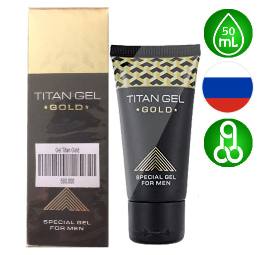 Gel Titan GOLD giúp tăng kích thước của dương vật chai 50ml sản phẩm của Nga