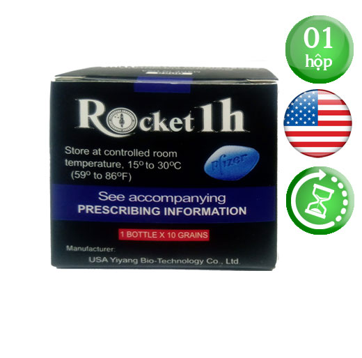 Rocket 1h hộp 10 viên của Mỹ - Tăng cường ham muốn - Kéo dài thời gian quan hệ