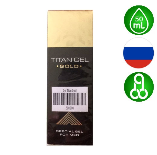 Gel Titan GOLD giúp tăng kích thước của dương vật chai 50ml sản phẩm của Nga
