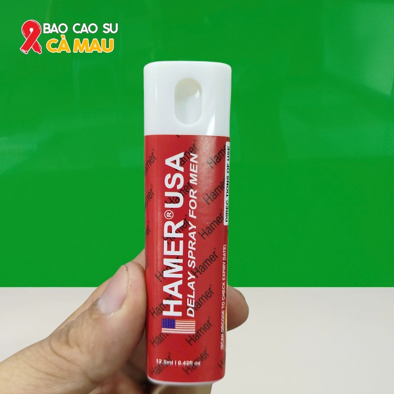 Thuốc xịt Hamer Delay Spray của Mỹ kéo dài thời gian cho nam tại Bao Cao Su Cà Mau