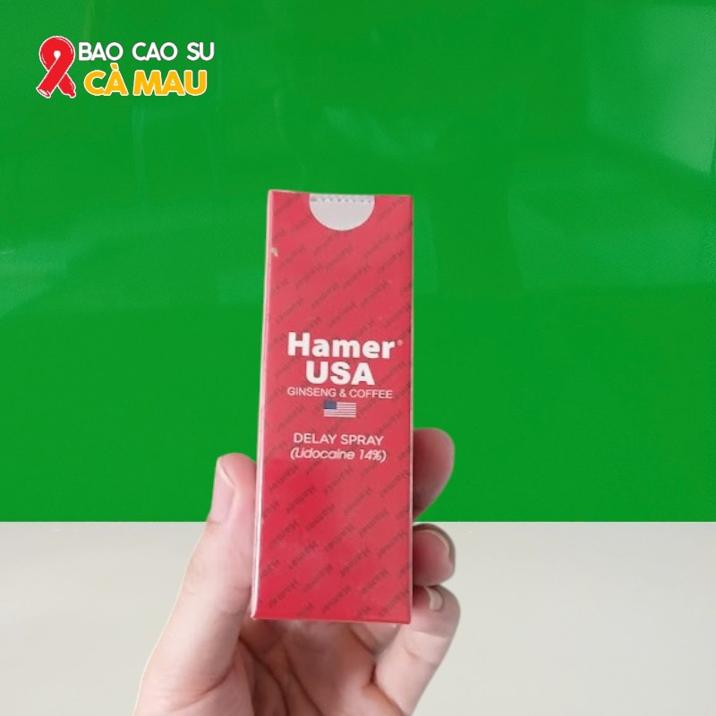 Thuốc xịt Hamer Delay Spray của Mỹ kéo dài thời gian cho nam tại Bao Cao Su Cà Mau