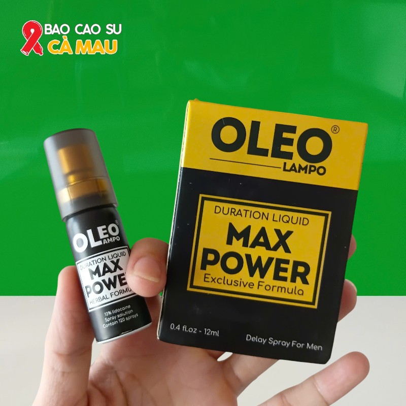 Thuốc Xịt Oleo Lampo Max Power Kéo Dài Thời Gian Chính Hãng Tại Bao Cao Su Cà Mau