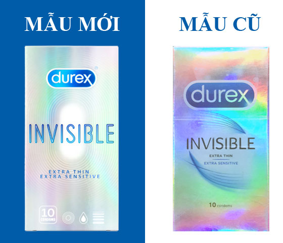 Bao cao su Durex Invisible mẫu cũ và mới - Bao cao su Bến Tre