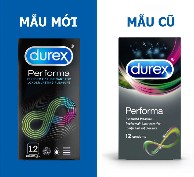 Bao cao su Durex Performa chính hãng mẫu mới và mẫu cũ - Bao cao su Bến Tre (bcs Ben Tre)