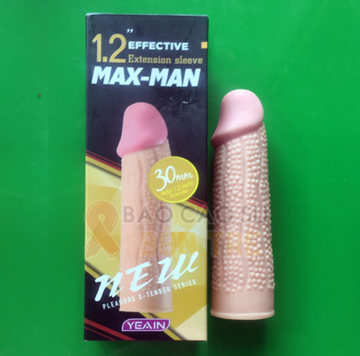 Bao đôn dên Maxman gai nổi quanh thân bao tăng kích cỡ và chiều dài dương vật thêm 3 cm