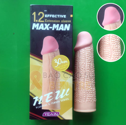 Bao đôn dên Maxman gai nổi quanh thân bao tăng kích cỡ và chiều dài dương vật thêm 3 cm